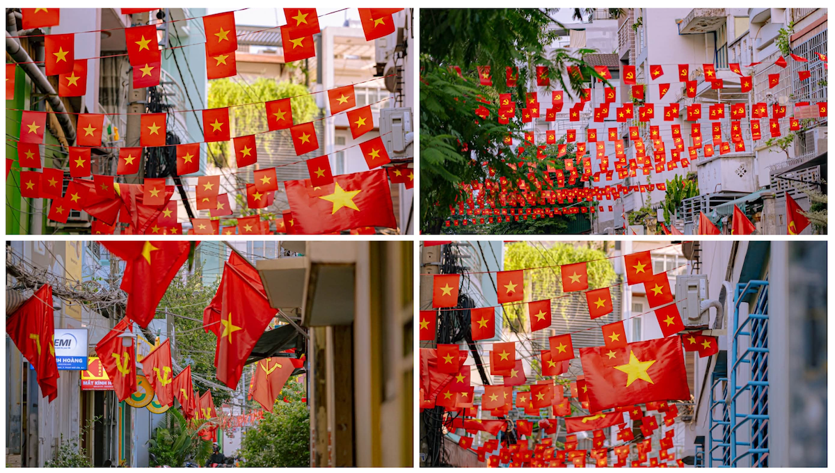 tp.hcm mung dai le 30/4: sac co lan toa tu pho lon den tung con hem nho - 5