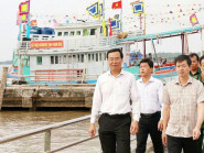 Bí thư Thành ủy Cần Thơ kiểm tra công tác chuẩn bị Lễ hội Nghinh Ông ở Trần Đề