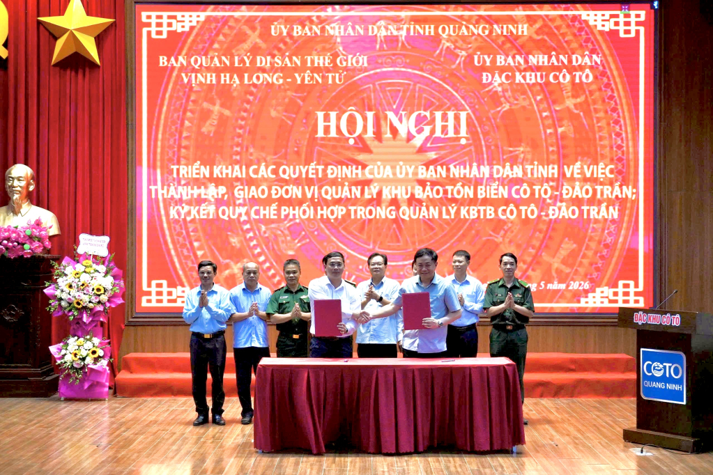 Thành lập và ký kết quy chế phối hợp quản lý Khu bảo tồn biển Cô Tô - Đảo Trần - 2