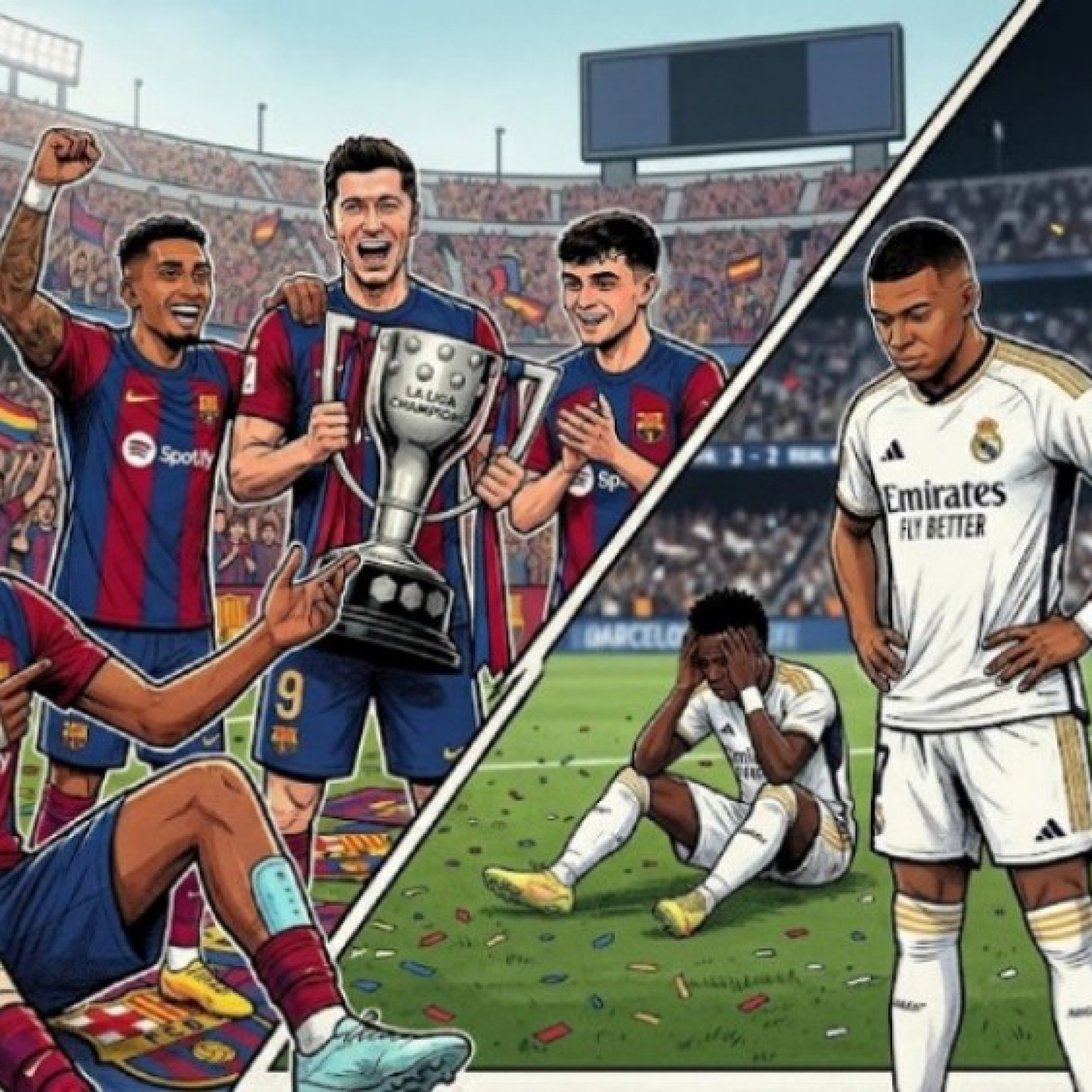  - Barcelona "chấp" Yamal vẫn trên cơ Real, Arsenal sắp đá trận derby căng nhất mùa giải (Clip 1 phút)