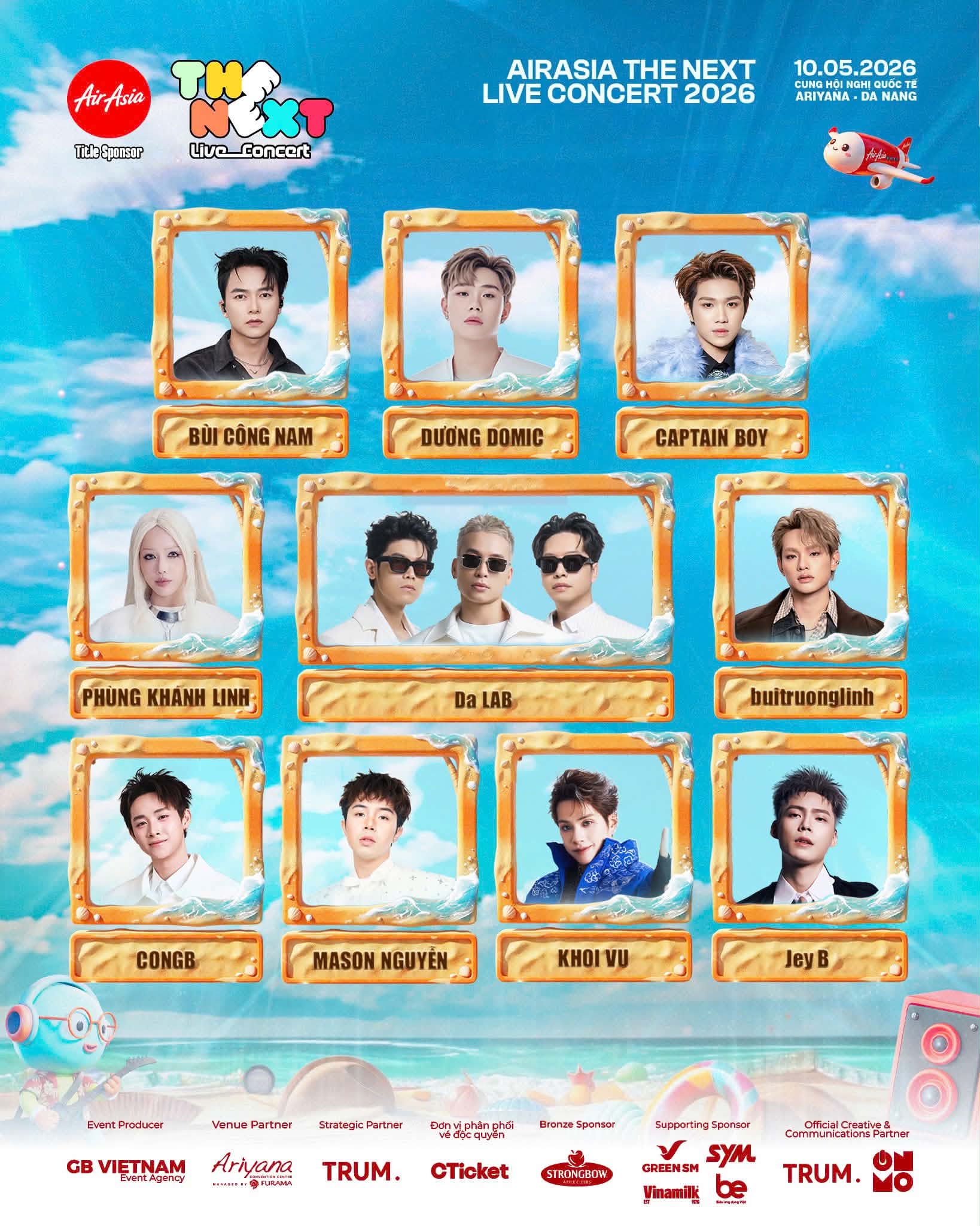 Dương Domic, Bùi Công Nam, Captain Boy, Phùng Khánh Linh góp mặt tại AirAsia THE NEXT Live Concert 2026 ở Đà Nẵng - 1