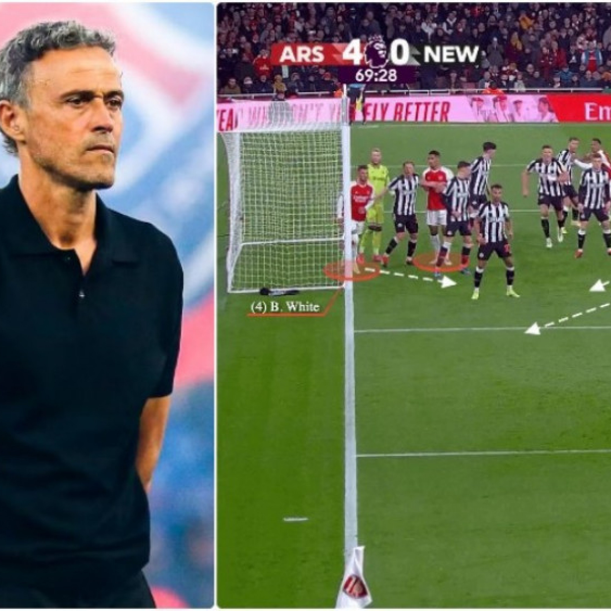  - Enrique dùng chiêu "nghệ thuật phòng chống hắc ám" giúp PSG đối phó Arsenal