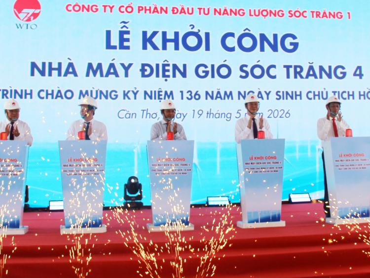 Cần Thơ khởi công 2 dự án điện gió ven biển hơn 23.640 tỷ đồng