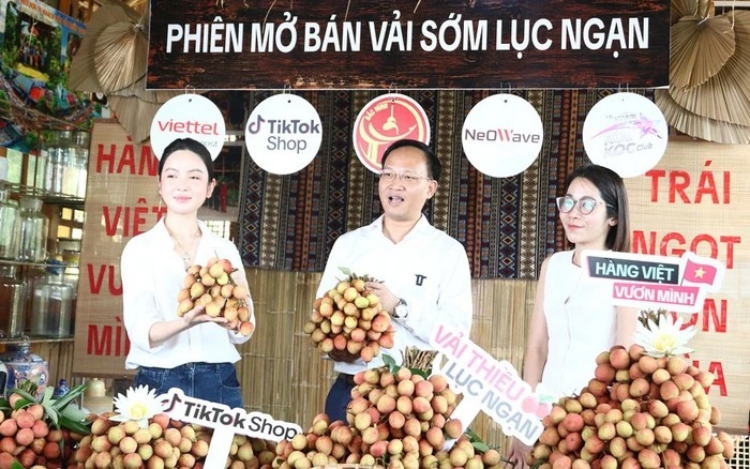 Phó Chủ tịch tỉnh Bắc Ninh lên livestream bán vải, chốt hơn 31 tấn - 1