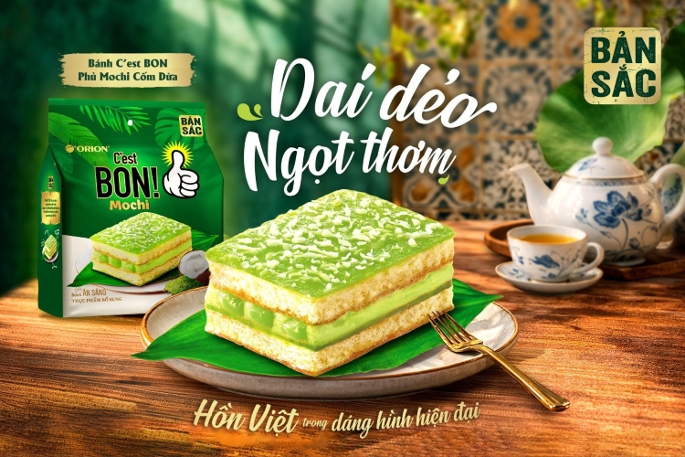 Orion ra mắt dòng bánh C'est Bon Mochi cốm dừa - 1
