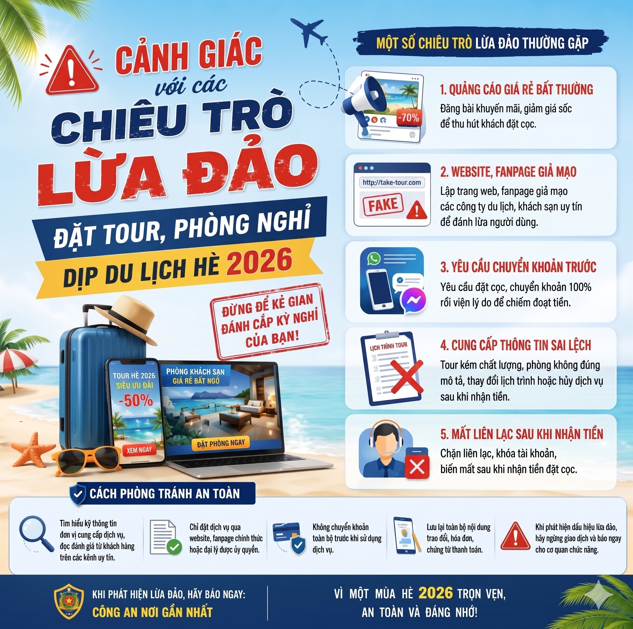 Công an TP.HCM cảnh báo lừa đảo tour hè, visa “bao đậu 100%” - 1