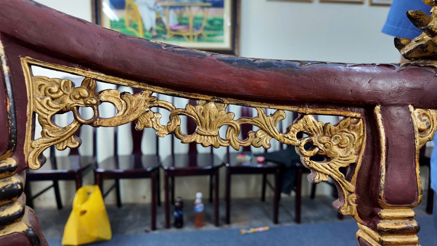 Phục chế Bảo vật quốc gia ‘Ngai vua triều Nguyễn’ - 2