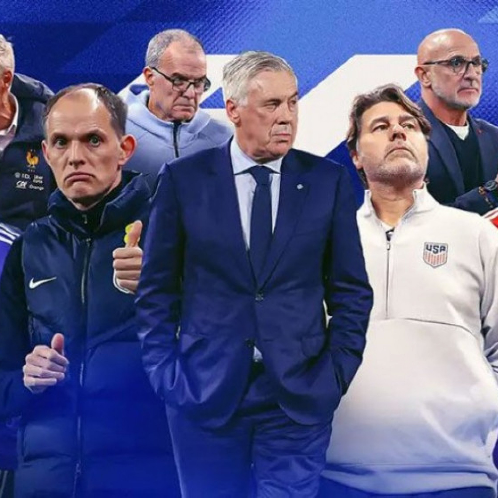  - World Cup quy tụ dàn HLV cực khủng: Ancelotti, Tuchel mơ lật đổ Deschamps & Scaloni