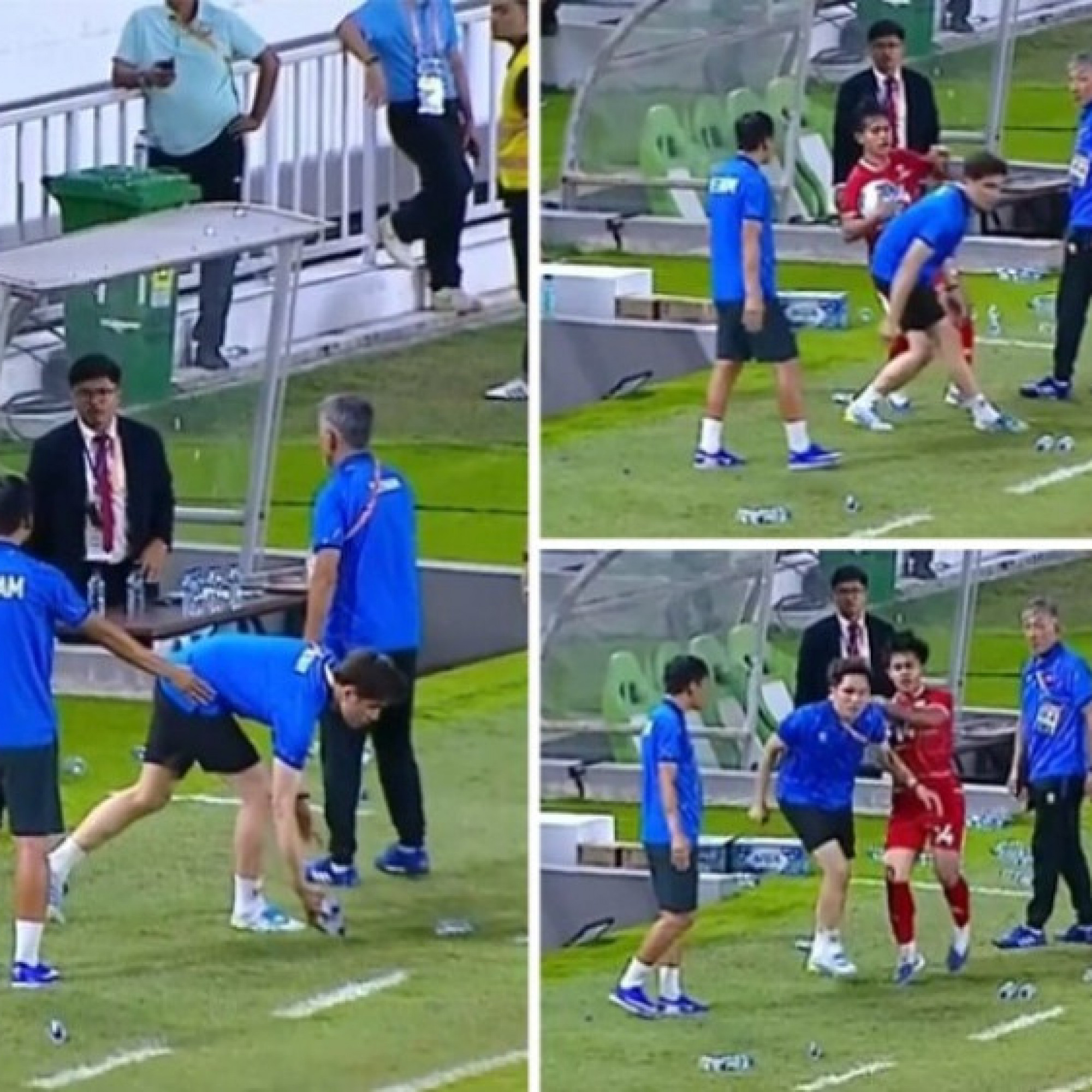  - Tranh cãi trận U19 Việt Nam - Indonesia: Đội khách tung trò rải chai nước, cầu thủ xô xát