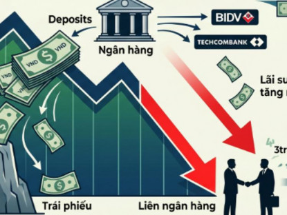 Nghịch lý thanh khoản ngành ngân hàng: Khi tăng trưởng tín dụng nới rộng khoảng cách với dòng tiền gửi