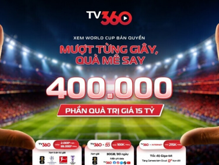 TV360 sẵn sàng cho World Cup và 400.000 phần quà cho người hâm mộ