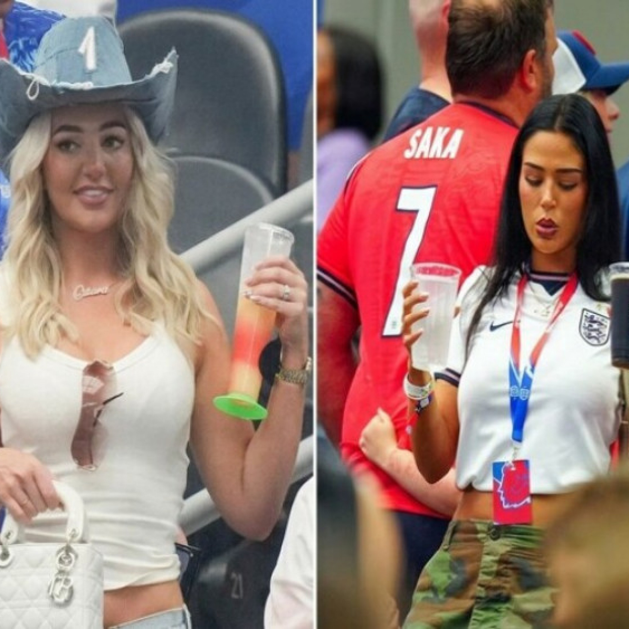  - Dàn WAGs tuyển Anh khoe sắc trên khán đài, Bellingham hôn bạn gái đắm đuối
