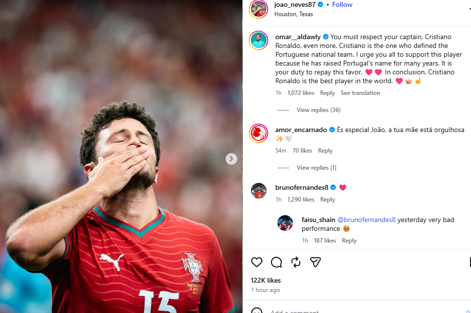 Fan Ronaldo lên mạng xỉa xói hàng tiền vệ Bồ Đào Nha, chị gái đồng tình lời chê Fernandes - 1