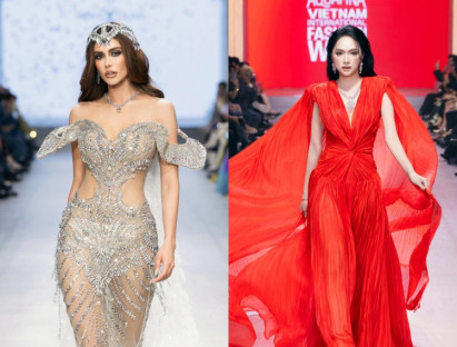 Miss Grand International All Stars 2026 và Hoa hậu Hương Giang hội ngộ trên sàn diễn thời trang