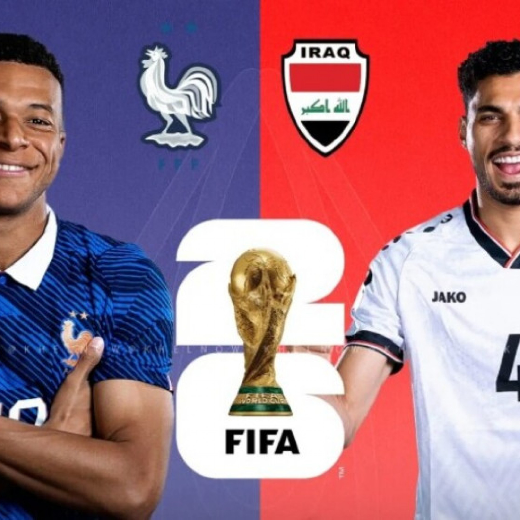  - Trực tiếp bóng đá Pháp - Iraq: Đại diện châu Á khó cản Mbappe - Olise (World Cup)