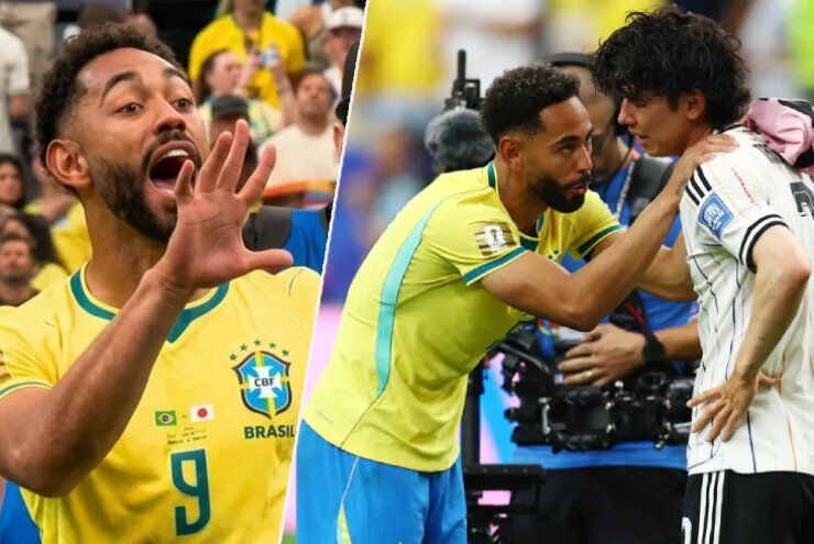 Brazil thắng ngược Nhật Bản, tranh cãi Cunha "đếm cúp" khiêu khích đối thủ - 1