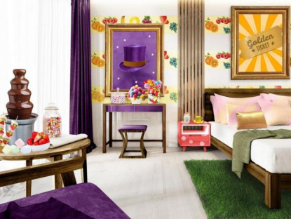 Ở đâu - Phòng khách sạn lấy cảm hứng từ Willy Wonka với bồn tắm đầy sô cô la