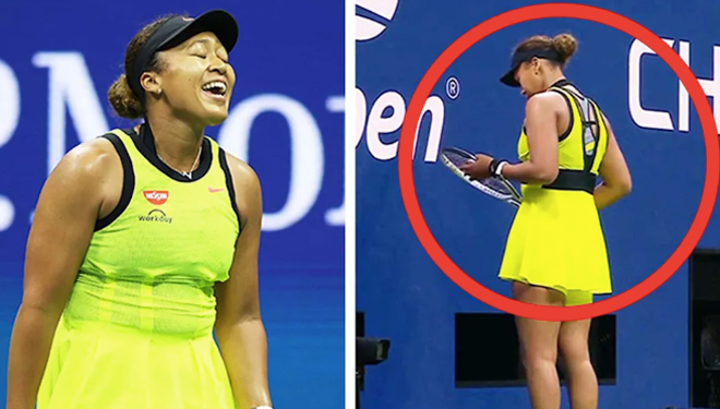 Naomi Osaka thua sốc US Open: 3 lần ném vợt, đánh bóng thẳng vào khán giả - 1