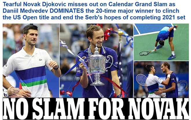 Medvedev vô địch US Open: Báo quốc tế ca ngợi kỳ tích, chia buồn với Djokovic - 2