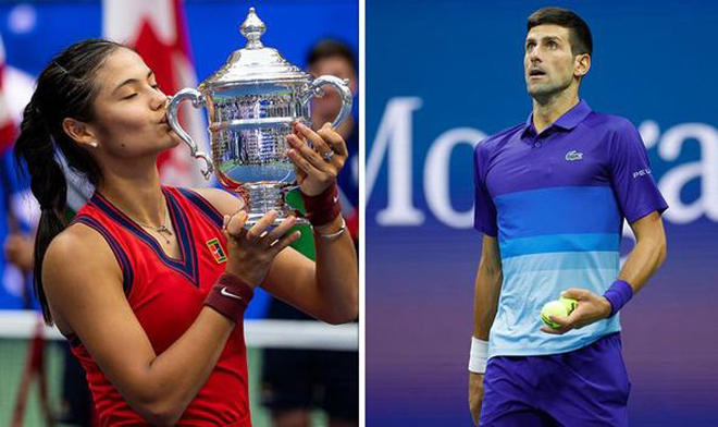 Bảng xếp hạng tennis 13/9: Djokovic bỏ xa Medvedev, Raducanu lọt top 30 - 1