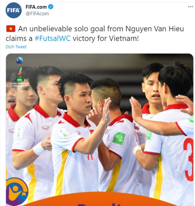 ĐT futsal Việt Nam thắng nghẹt thở ở World Cup, FIFA ca ngợi 2 người hùng - 1