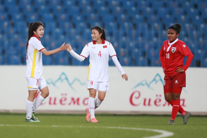 Kết quả bóng đá nữ Việt Nam - Maldives: Choáng váng tỷ số 16 - 0, Hải Yến ghi 6 bàn - 1