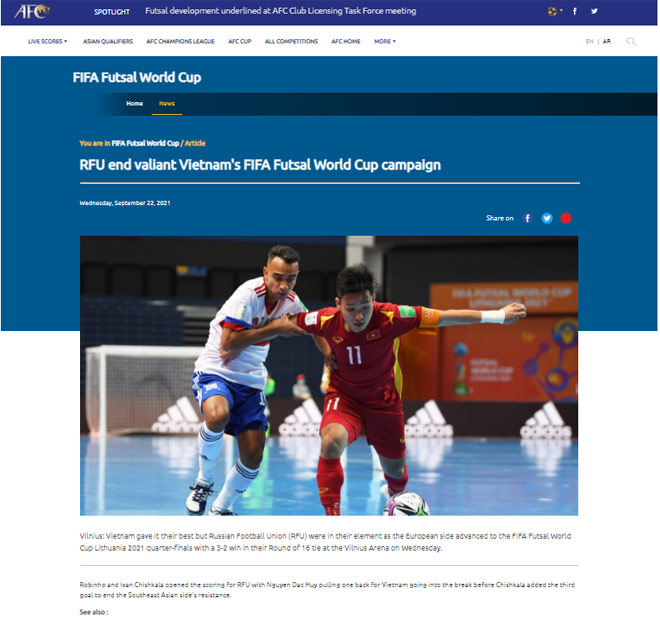 Việt Nam 2 lần xé lưới á quân Futsal World Cup: FIFA khen chiến công lịch sử - 4