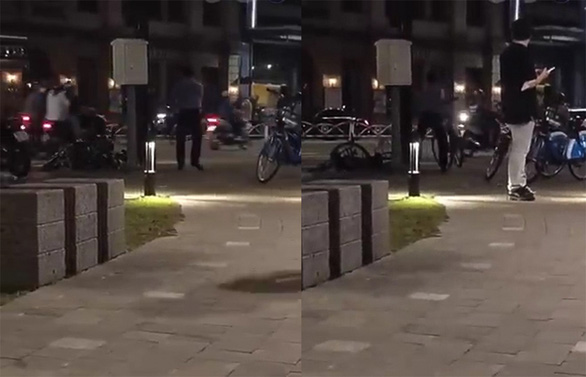 Xe đạp công cộng bị người mặc đồng phục bảo vệ ném như đồ 've chai' - 1