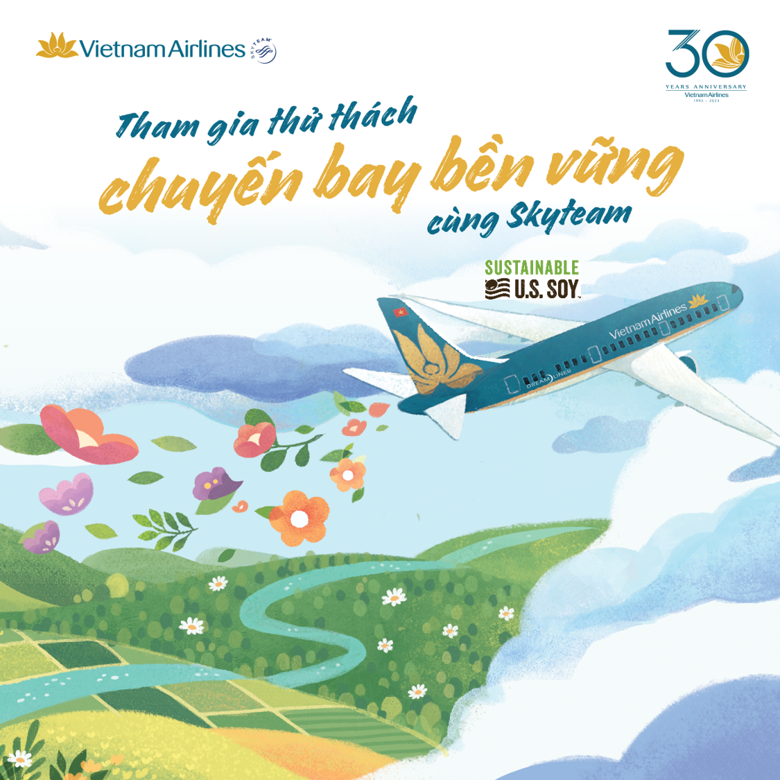 Chuyến bay bền vững với thực đơn kết hợp món Việt với đậu nành Mỹ - 1