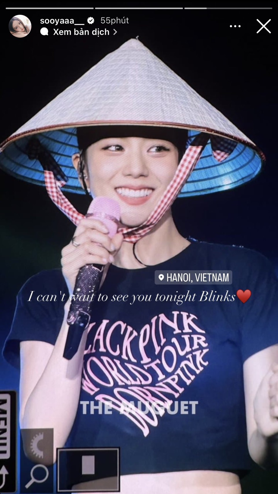 BornPink Hà Nội: Jennie, Jiso, Rosé đăng story đội Nón lá, Lisa "quất" luôn tiếng Việt - 3