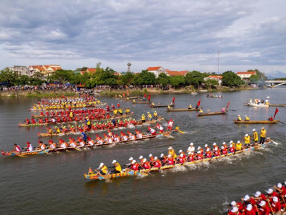 Lễ hội - Lễ hội bơi thuyền mừng Tết Độc lập trên quê hương Đại tướng Võ Nguyên Giáp