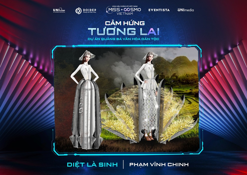 Thiết kế trang phục dân tộc của Miss Cosmo Vietnam 2023: Văn hóa Việt sống động dưới lăng kính thời trang - 13