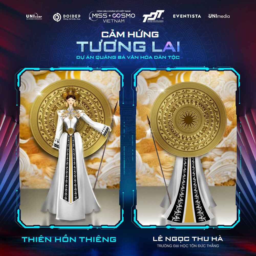 Thiết kế trang phục dân tộc của Miss Cosmo Vietnam 2023: Văn hóa Việt sống động dưới lăng kính thời trang - 4