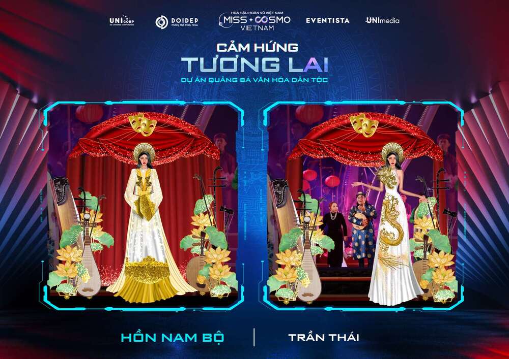 Thiết kế trang phục dân tộc của Miss Cosmo Vietnam 2023: Văn hóa Việt sống động dưới lăng kính thời trang - 8