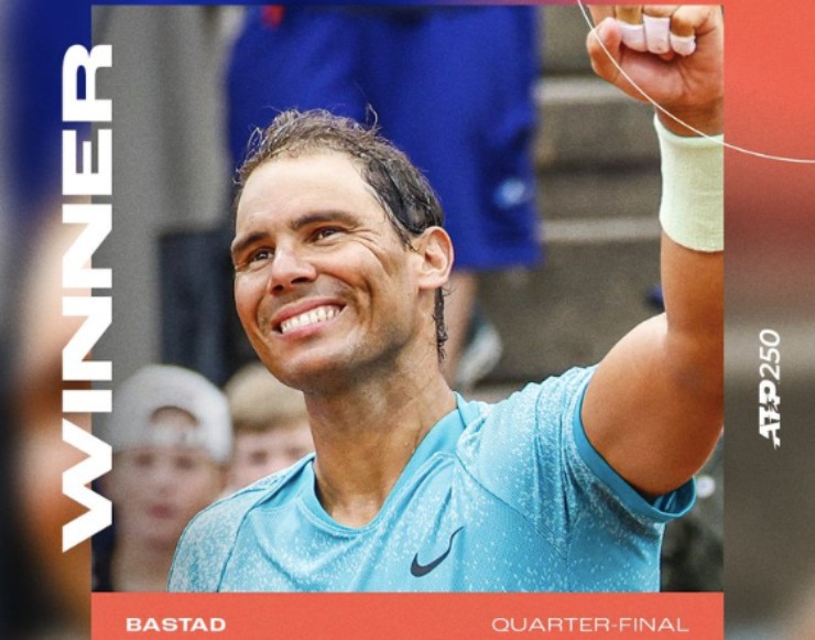 Nadal 38 tuổi vẫn chơi "tới bến", 3 tiếng đấu 2 trận bán kết ATP 250 - 1
