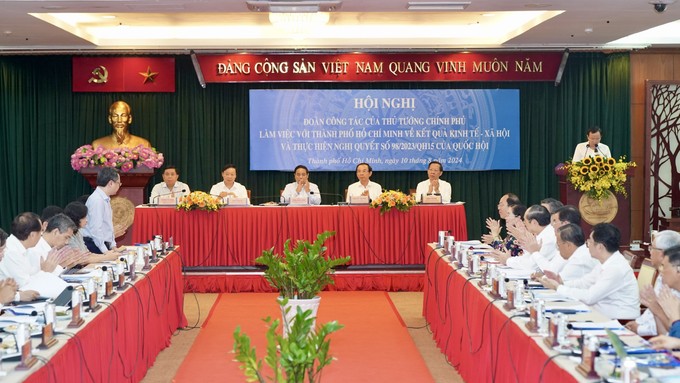 Thủ tướng Phạm Minh Chính làm việc với TP.HCM về Kinh tế - Xã hội và Thực hiện Nghị quyết 98/2023 của Quốc hội - 1