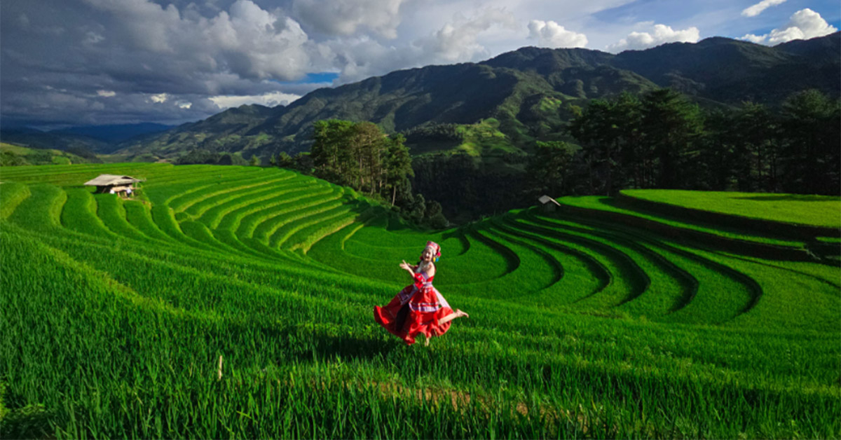 Ảnh thiếu nữ ở đồi móng ngựa khiến chị em muốn lên ngay Mù Cang Chải