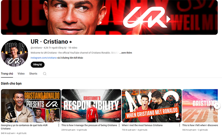 Ronaldo lập kênh YouTube mới đã lập tức phá kỷ lục, hé lộ thỏa thuận hôn nhân - 1