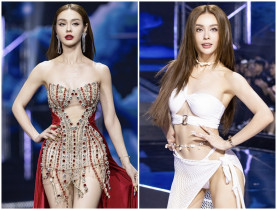  - MLee nói gì khi vượt mặt Kỳ Duyên trong phần trình diễn bikini và dạ hội?