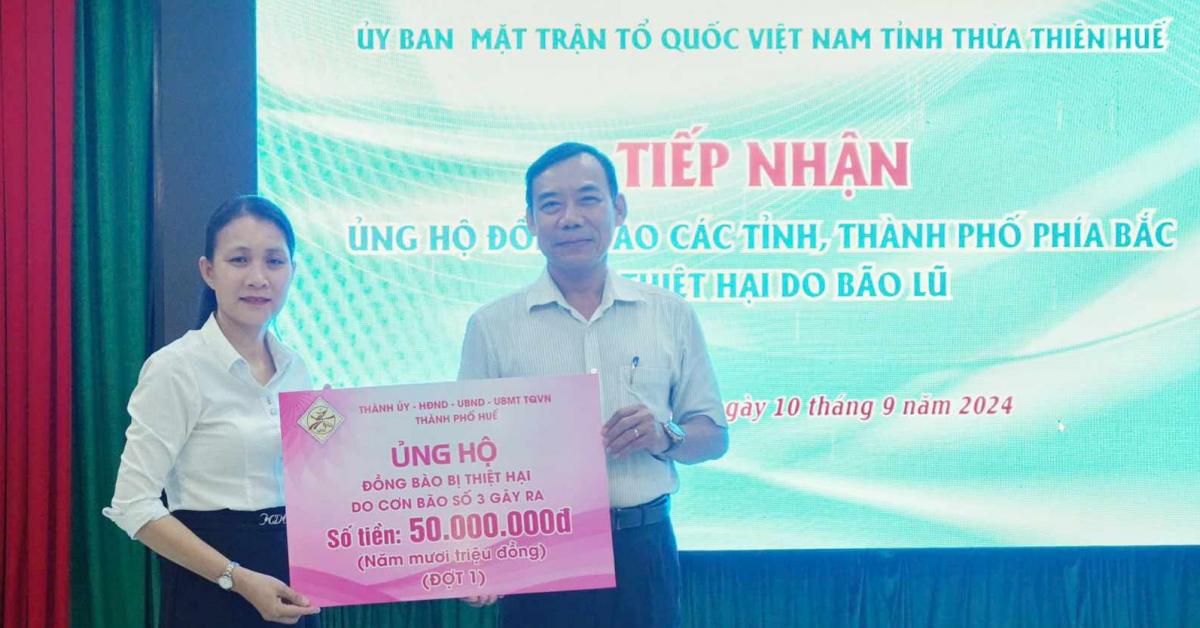 Huế kêu gọi giúp đỡ nhân dân các tỉnh phía Bắc khắc phục hậu quả của cơn bão số 3