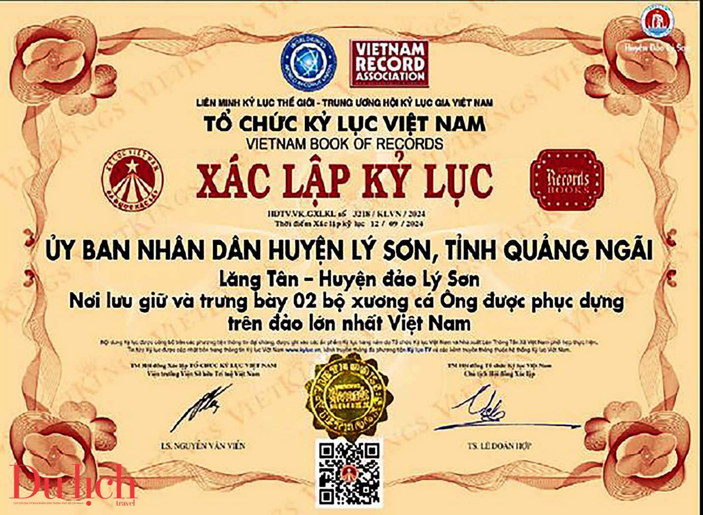 Bảo tàng xương cá voi được phục dựng ở đảo Lý Sơn lớn nhất Việt Nam