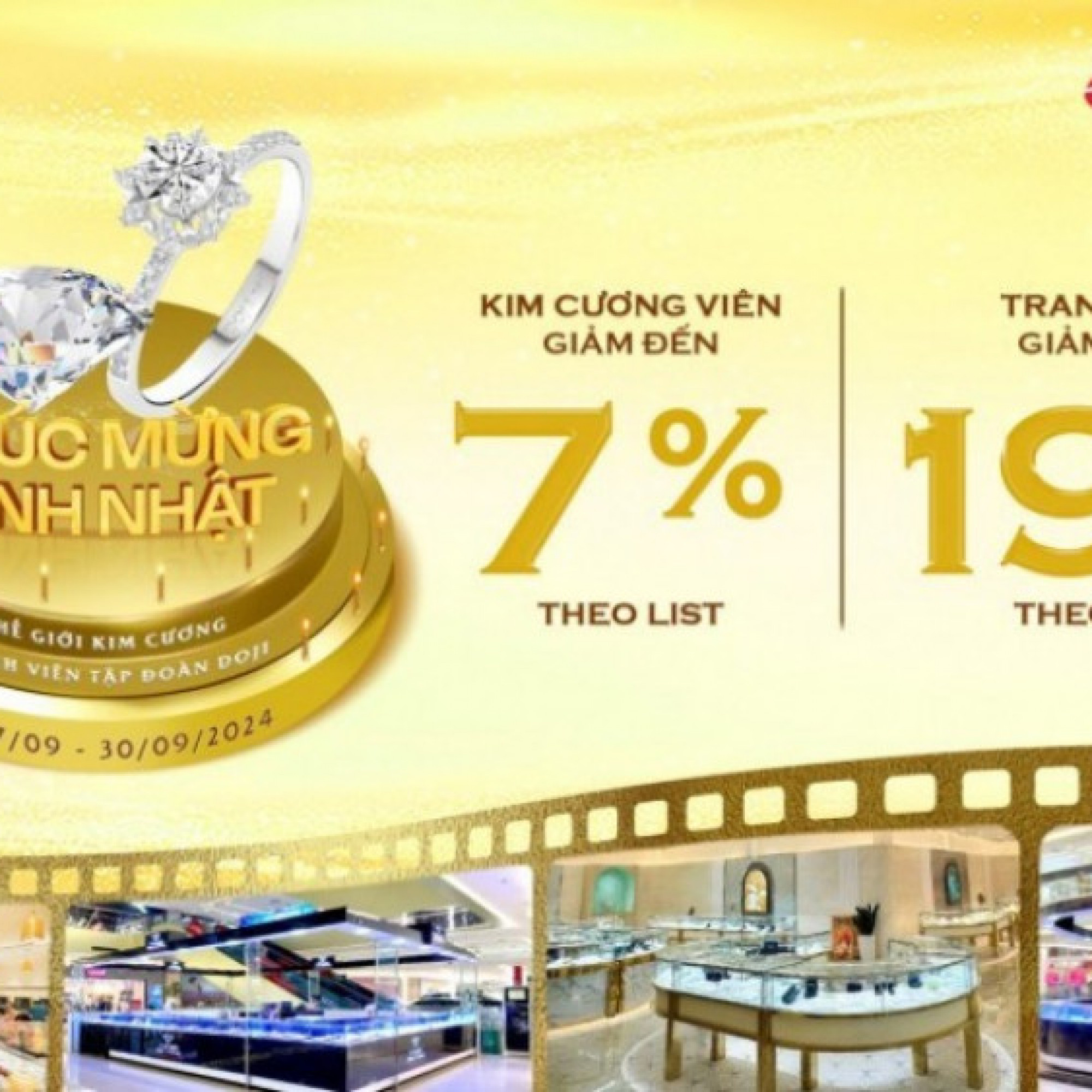  - DOJI ưu đãi đến 19% trang sức mừng sinh nhật Thế Giới Kim Cương