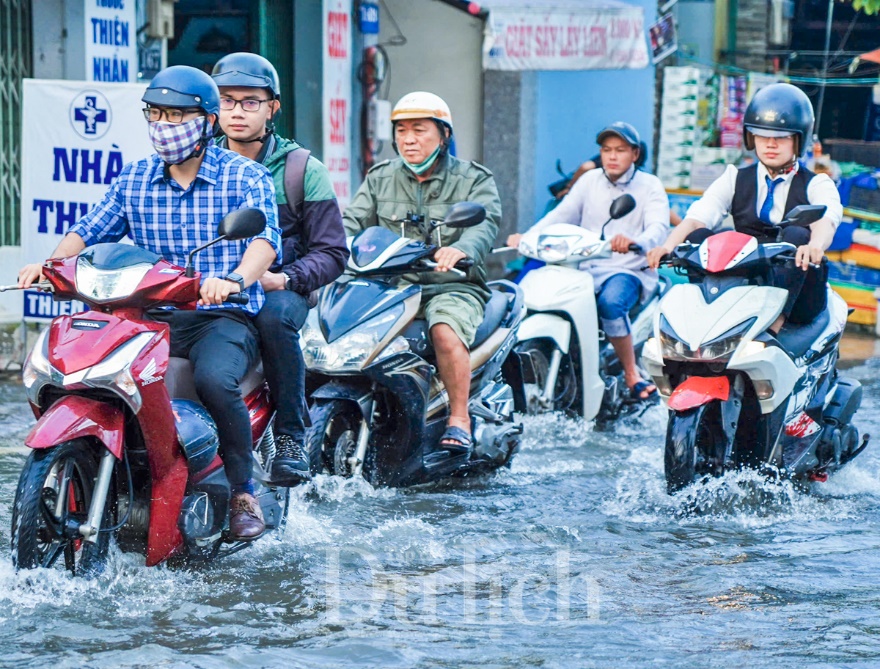 Mưa giông gió lốc khiến cây xanh bật gốc và ngập nặng nhiều tuyến đường - 11