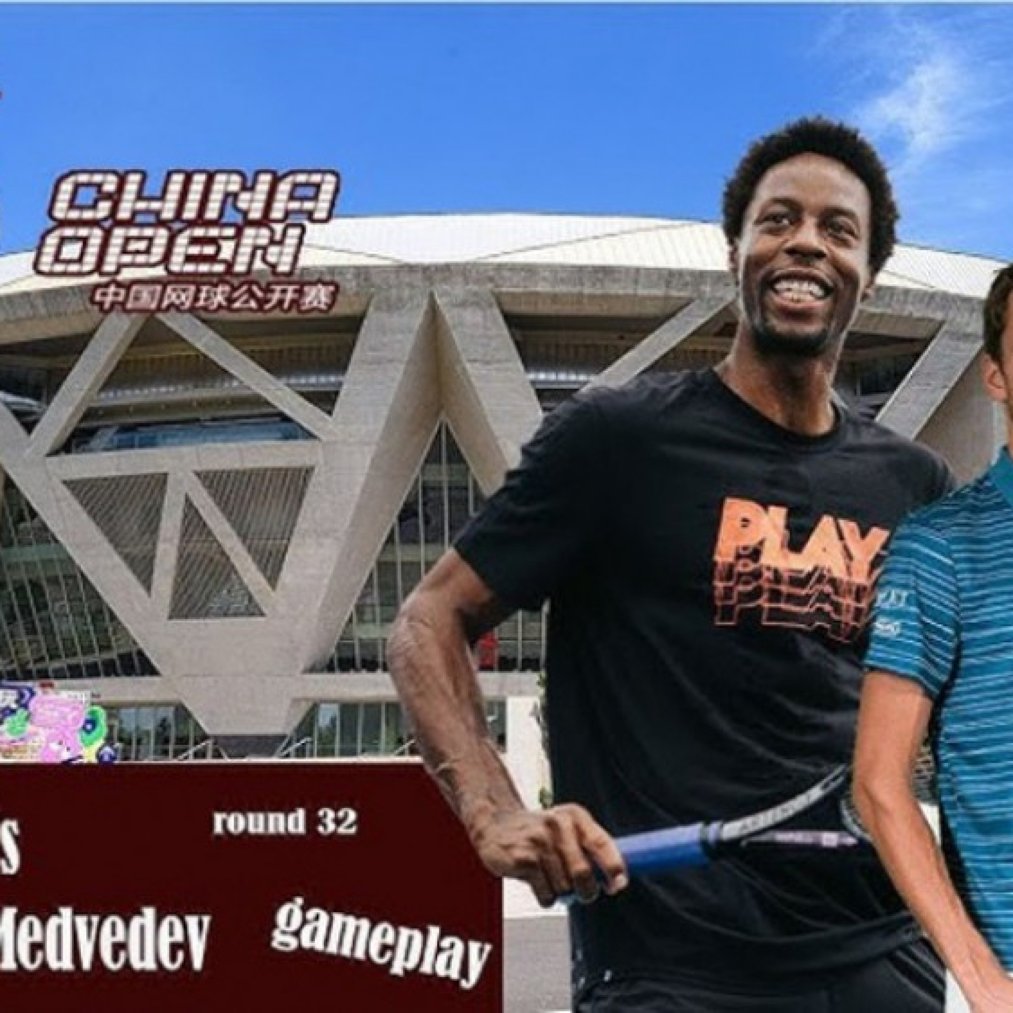  - Video tennis Medvedev - Monfils: 2 set đấu bản lĩnh (China Open)