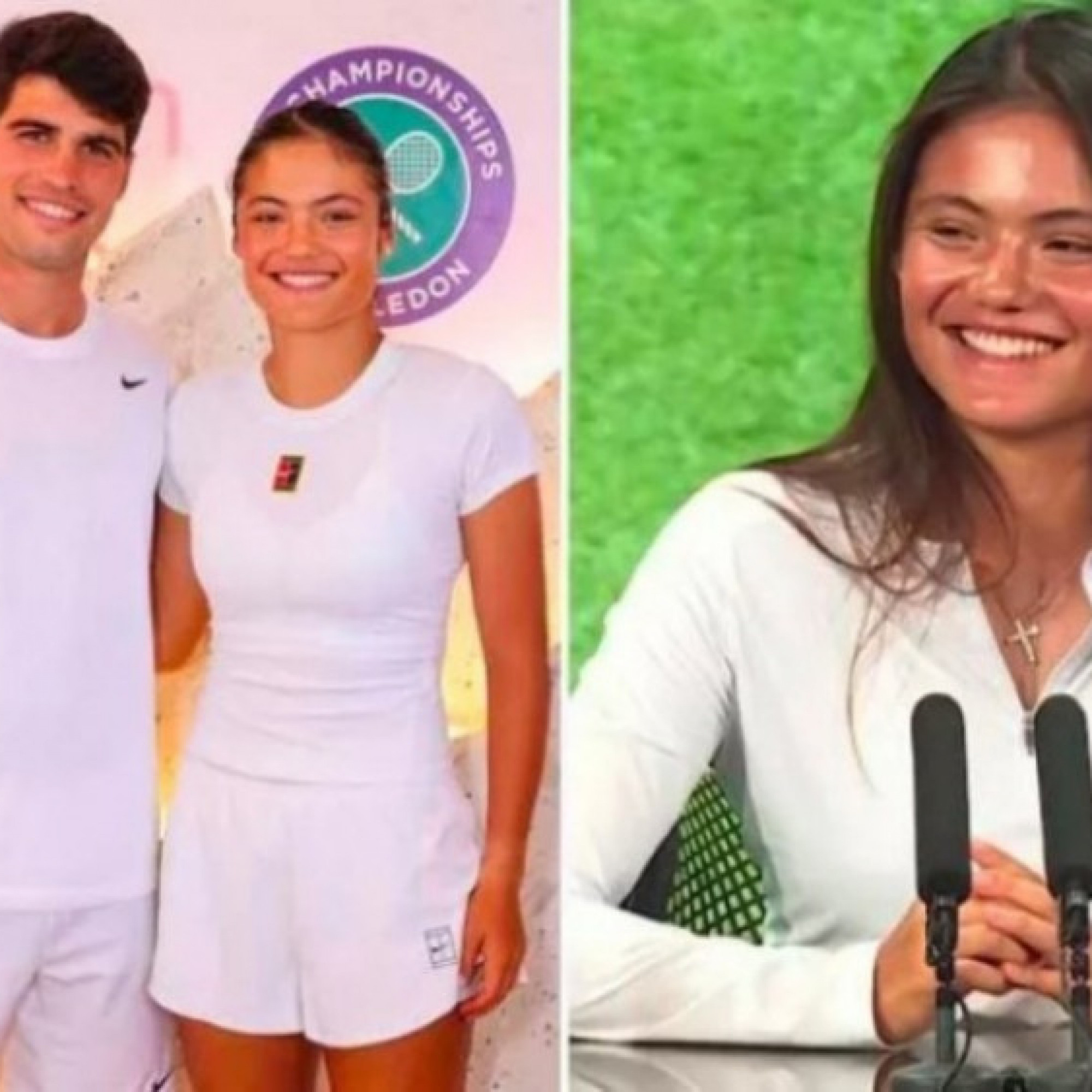  - Raducanu "đỏ mặt" khi nói về "chuyện tình cảm" với Alcaraz tại Wimbledon