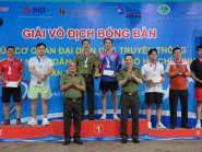 Thiếu tướng Phạm Văn Miên vô địch giải bóng bàn diễn ra tại TP.HCM