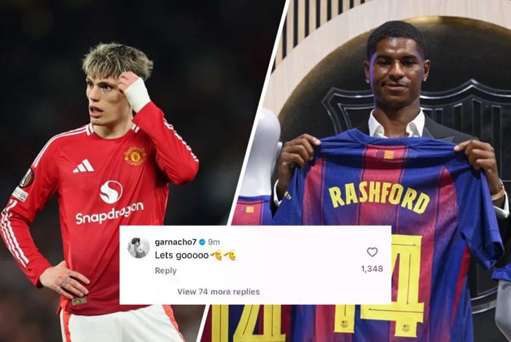 Garnacho chúc mừng Rashford tới Barcelona, fan nghĩ đang trêu ngươi MU - 1