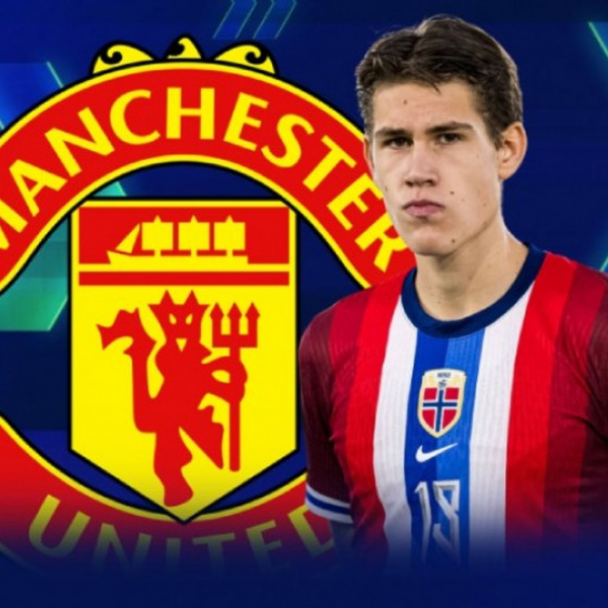  - MU nhắm đàn em Haaland: "Tòa tháp" cao 1m96, được ví là "Rodri của Na Uy"