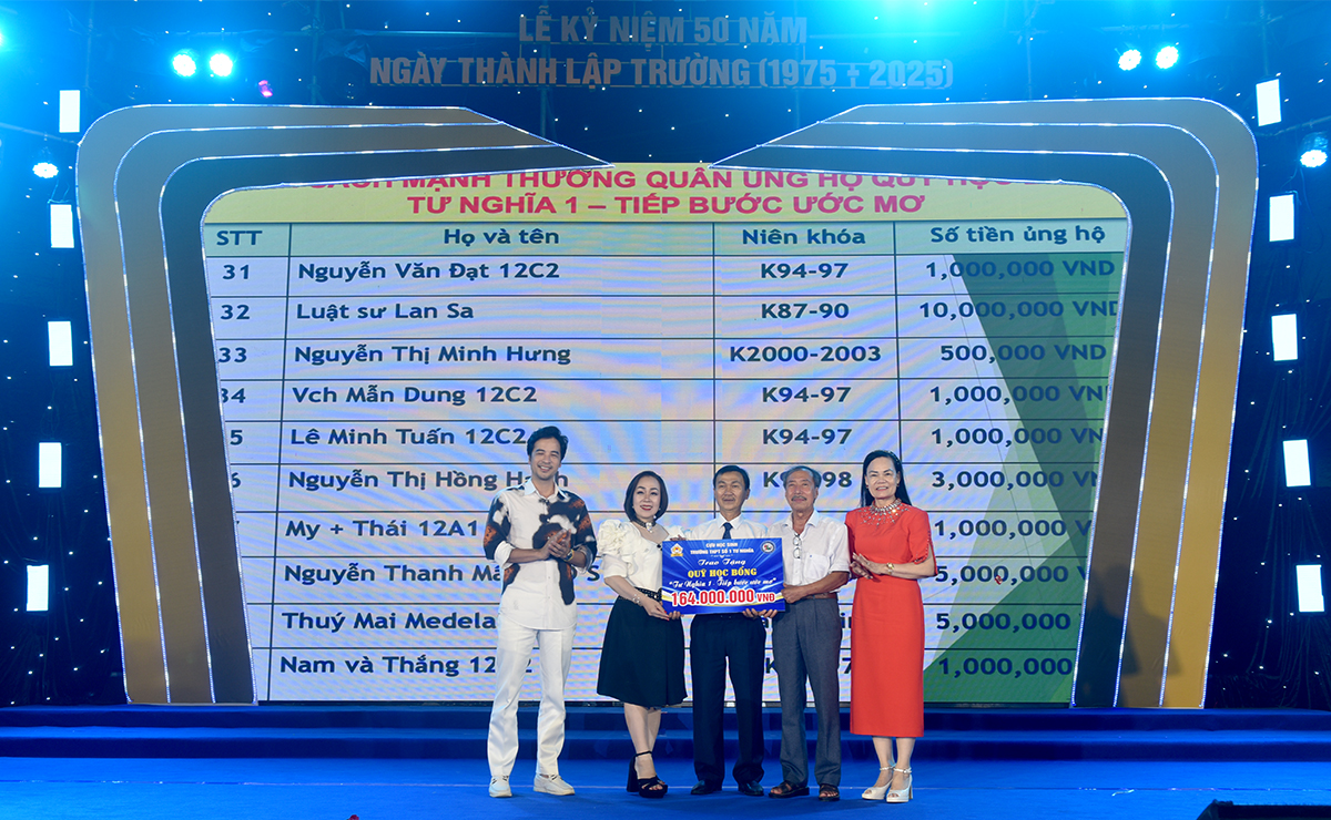 dem nhac 'thanh am thoi gian': ky niem 50 nam thanh lap truong thpt so 1 tu nghia - 15