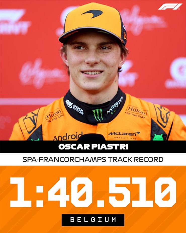 Đua xe F1, Belgian GP: Piastri áp đảo phần còn lại, Mercedes vắng bóng trong top 10 - 6